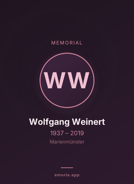Memorial portrait of Wolfgang Weinert