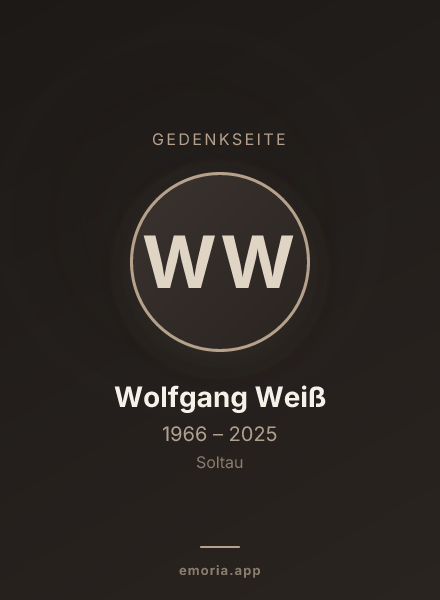 Gedenkportrait von Wolfgang Weiß
