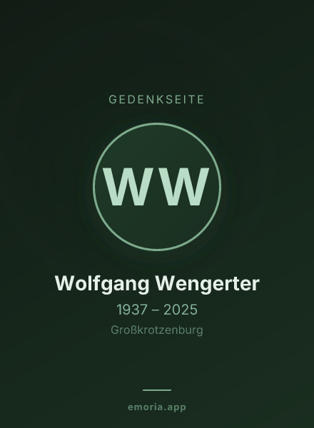 Gedenkportrait von Wolfgang Wengerter