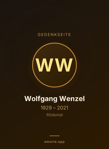 Gedenkportrait von Wolfgang Wenzel