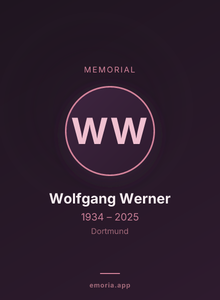 Memorial portrait of Wolfgang Werner