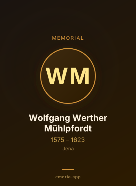 Memorial portrait of Wolfgang Werther Mühlpfordt