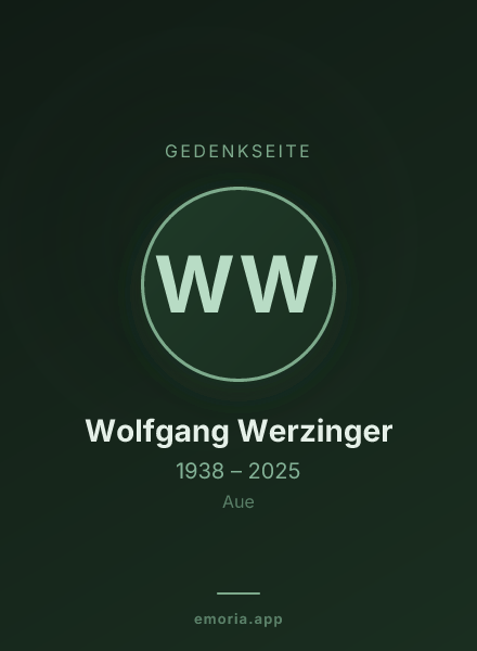 Gedenkportrait von Wolfgang Werzinger
