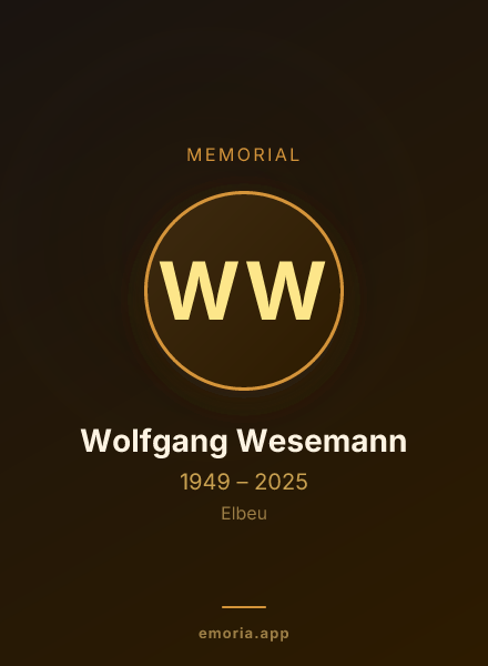 Memorial portrait of Wolfgang Wesemann