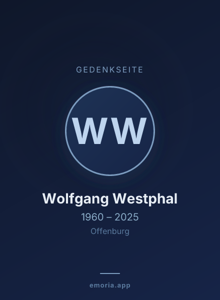 Gedenkportrait von Wolfgang Westphal