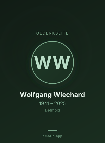 Gedenkportrait von Wolfgang Wiechard
