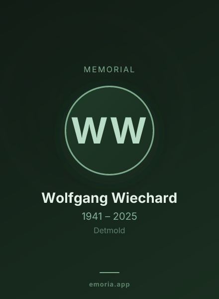 Memorial portrait of Wolfgang Wiechard