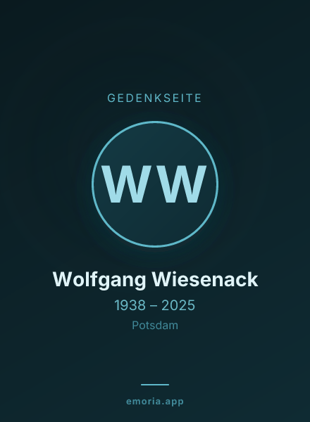 Gedenkportrait von Wolfgang Wiesenack
