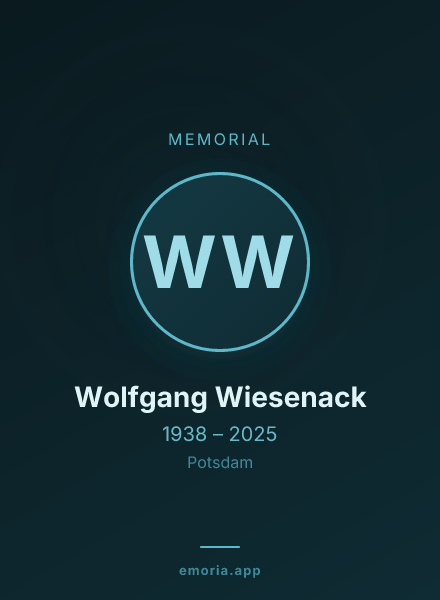 Memorial portrait of Wolfgang Wiesenack