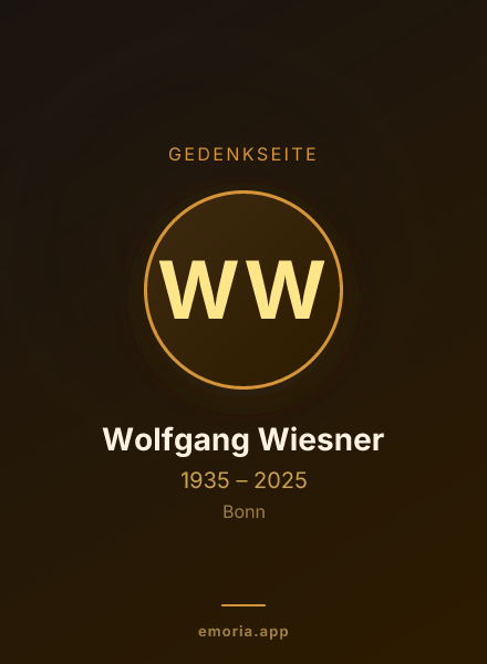 Gedenkportrait von Wolfgang Wiesner