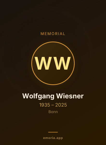 Memorial portrait of Wolfgang Wiesner