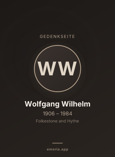 Gedenkportrait von Wolfgang Wilhelm