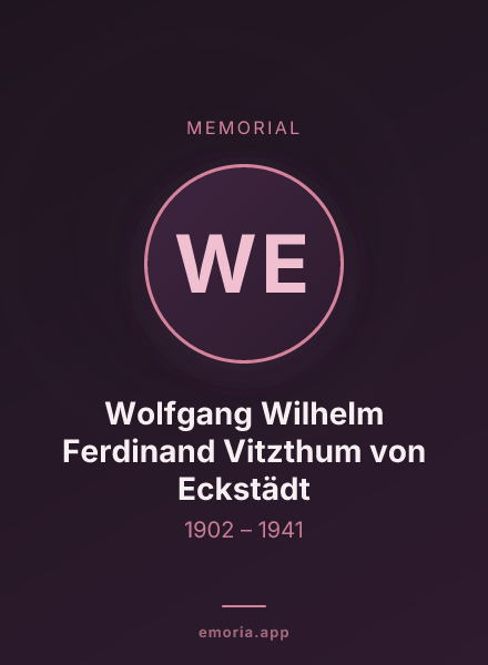 Memorial portrait of Wolfgang Wilhelm Ferdinand Vitzthum von Eckstädt