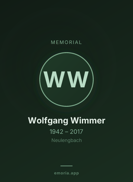 Memorial portrait of Wolfgang Wimmer