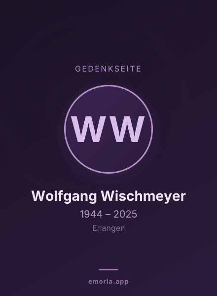 Gedenkportrait von Wolfgang Wischmeyer