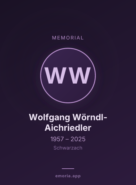 Memorial portrait of Wolfgang Wörndl-Aichriedler