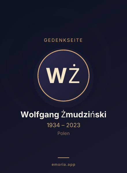 Gedenkportrait von Wolfgang Żmudziński