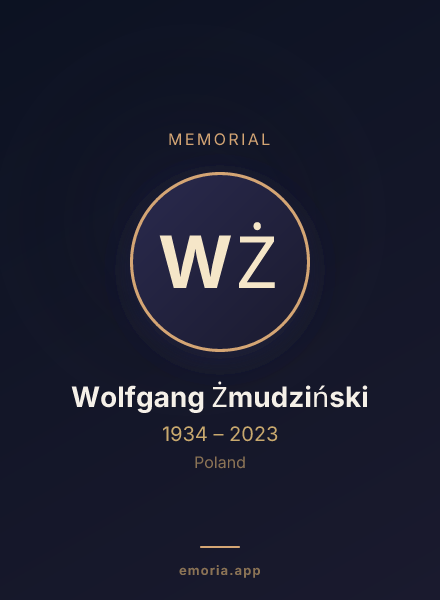 Memorial portrait of Wolfgang Żmudziński