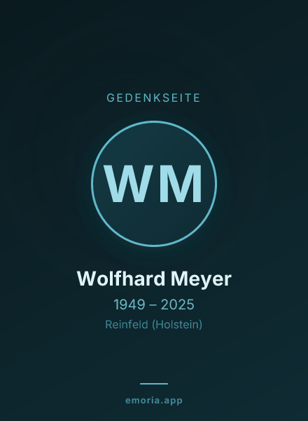 Gedenkportrait von Wolfhard Meyer