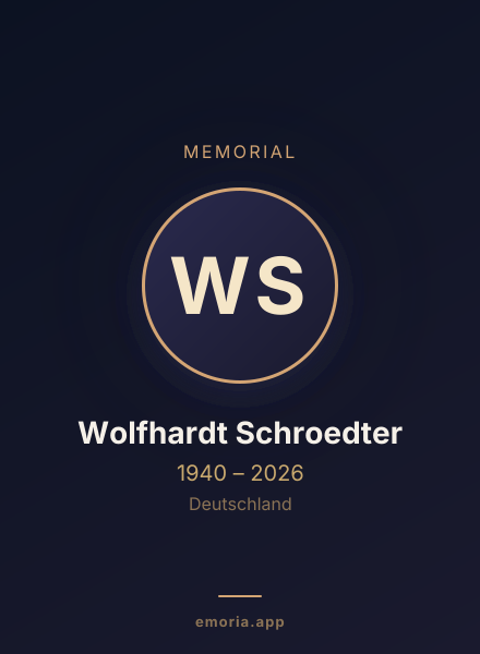 Memorial portrait of Wolfhardt Schroedter