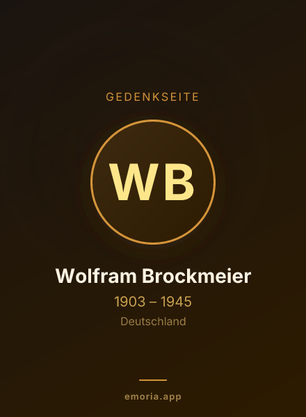 Gedenkportrait von Wolfram Brockmeier