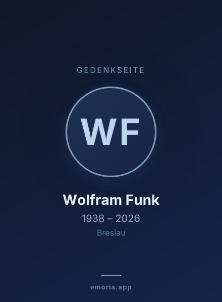 Gedenkportrait von Wolfram Funk