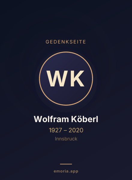 Gedenkportrait von Wolfram Köberl