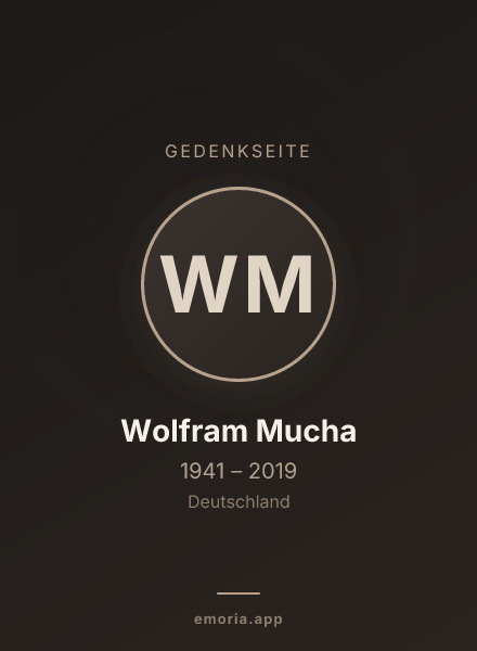 Gedenkportrait von Wolfram Mucha