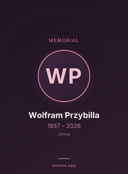Memorial portrait of Wolfram Przybilla