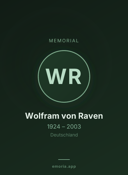 Memorial portrait of Wolfram von Raven