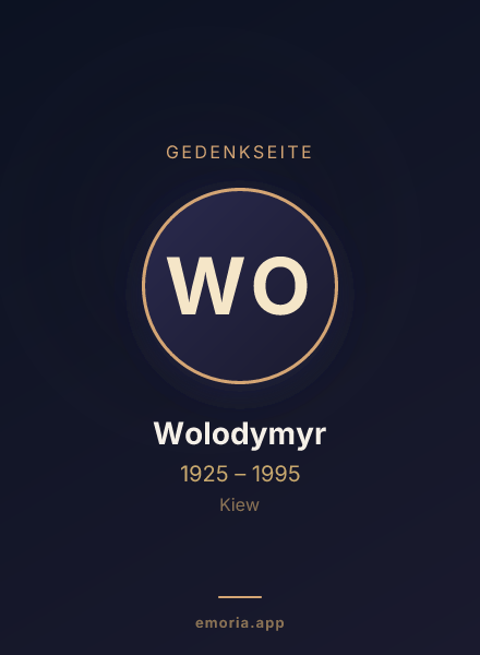 Gedenkportrait von Wolodymyr