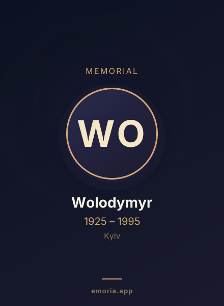 Memorial portrait of Wolodymyr
