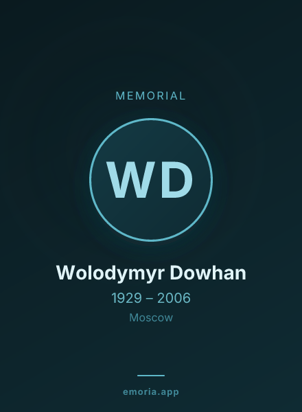 Memorial portrait of Wolodymyr Dowhan