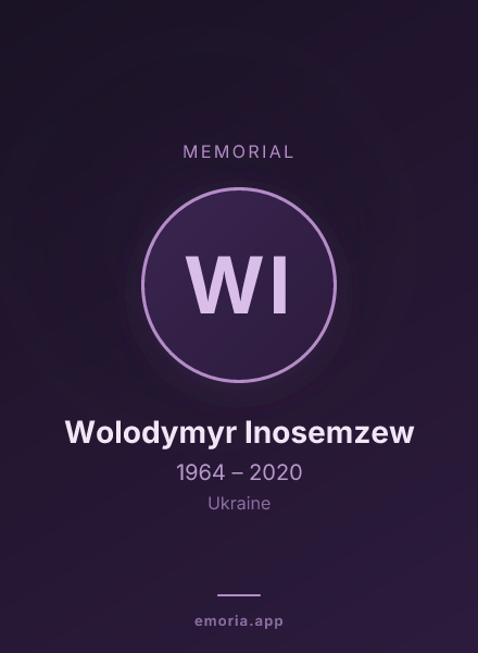 Memorial portrait of Wolodymyr Inosemzew