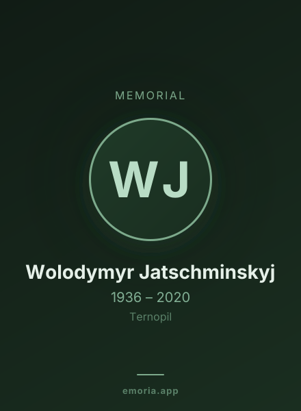 Memorial portrait of Wolodymyr Jatschminskyj