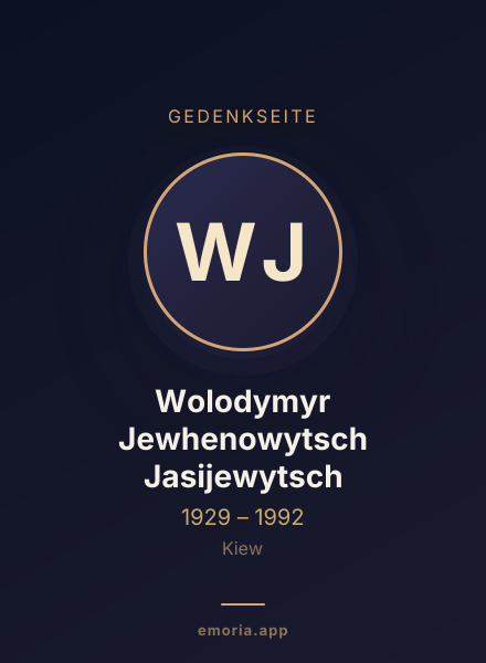 Gedenkportrait von Wolodymyr Jewhenowytsch Jasijewytsch