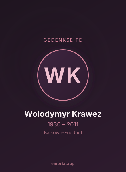 Gedenkportrait von Wolodymyr Krawez