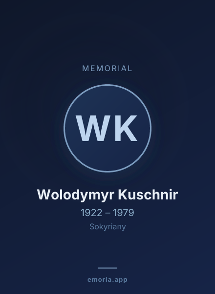 Memorial portrait of Wolodymyr Kuschnir