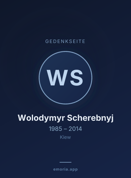 Gedenkportrait von Wolodymyr Scherebnyj