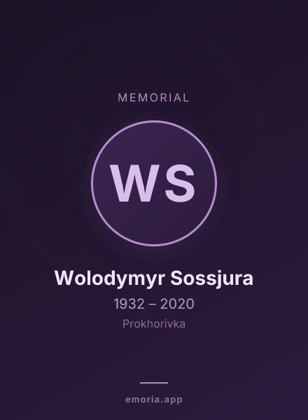Memorial portrait of Wolodymyr Sossjura