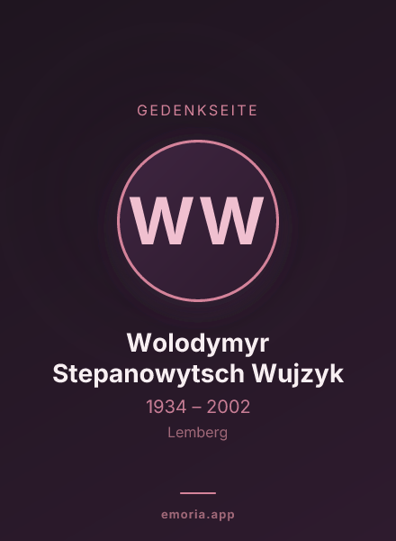 Gedenkportrait von Wolodymyr Stepanowytsch Wujzyk