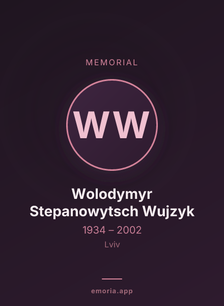 Memorial portrait of Wolodymyr Stepanowytsch Wujzyk