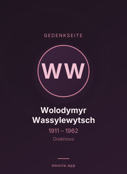 Gedenkportrait von Wolodymyr Wassylewytsch