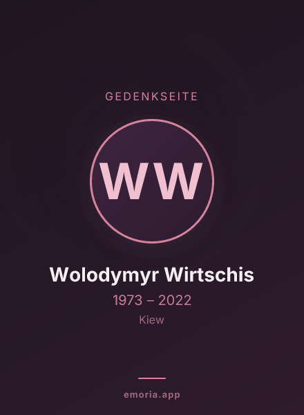 Gedenkportrait von Wolodymyr Wirtschis