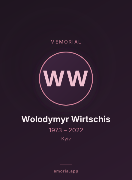 Memorial portrait of Wolodymyr Wirtschis