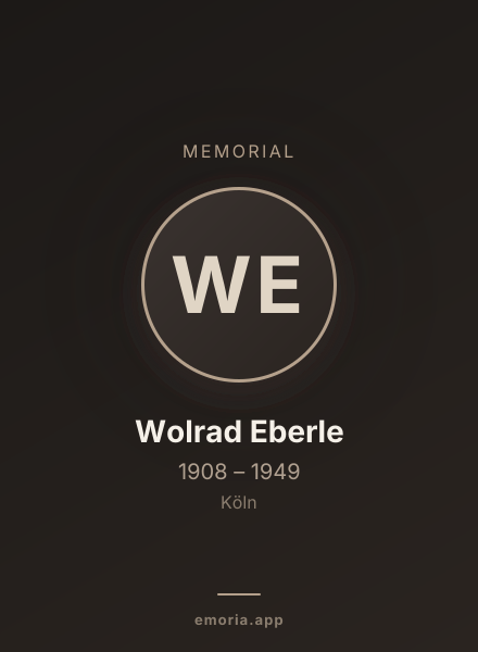 Memorial portrait of Wolrad Eberle