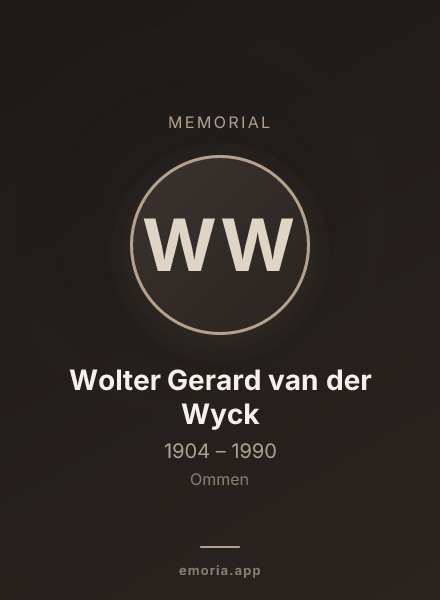 Memorial portrait of Wolter Gerard van der Wyck