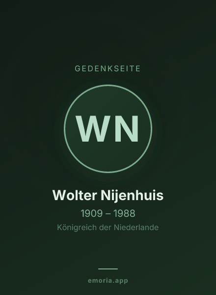 Gedenkportrait von Wolter Nijenhuis