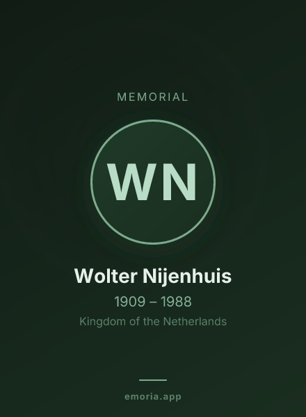 Memorial portrait of Wolter Nijenhuis