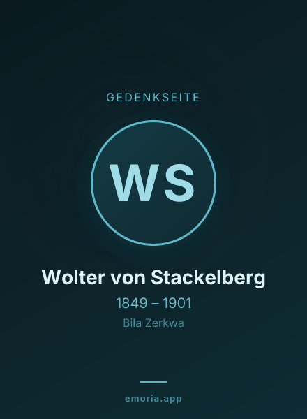 Gedenkportrait von Wolter von Stackelberg